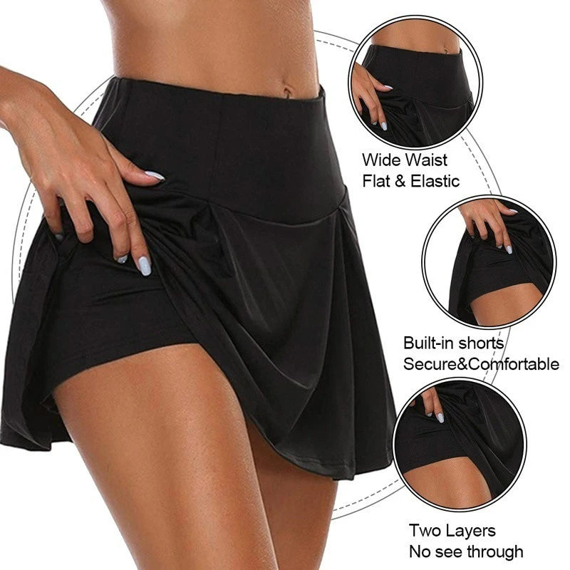 Breathable, Quick-Drying Sports Skort for Running and Yoga