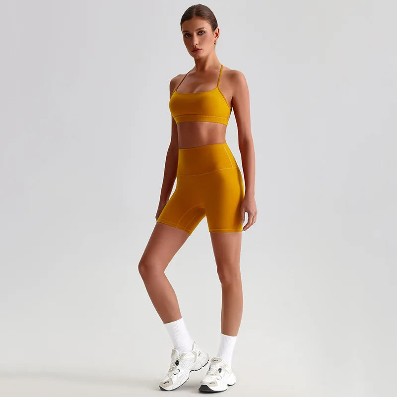 Ensemble de sport femme 2 pièces, coupe ajustée, respirant et séchage rapide