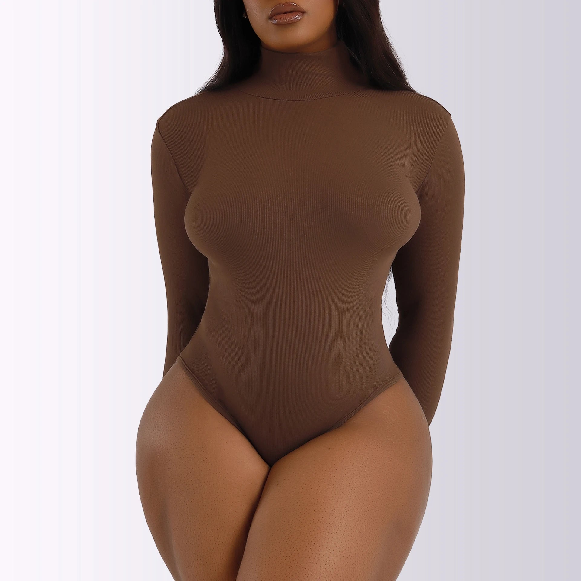 Body Shaper Sans Coutures Éco-Respectueux – Longue Manche & Haut Bouté pour Femmes – Sport & Quotidien