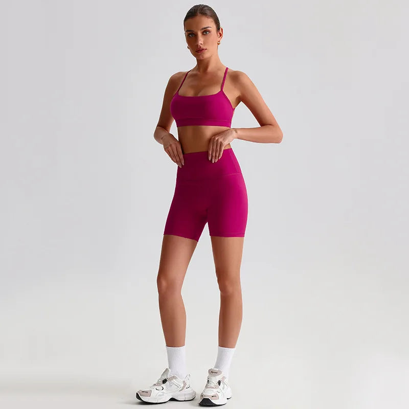 Ensemble de sport femme 2 pièces, coupe ajustée, respirant et séchage rapide