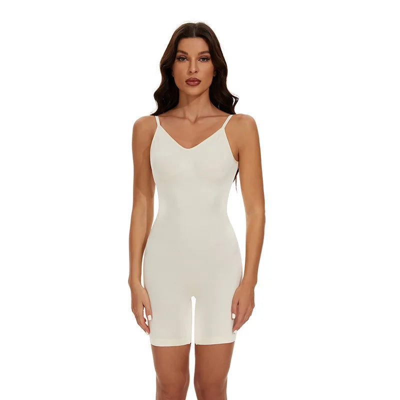 Bodysuit Shapewear Respirant à Contrôle Tummy pour Femme Taille Plus - Dos Ouvert et Effet Lifting