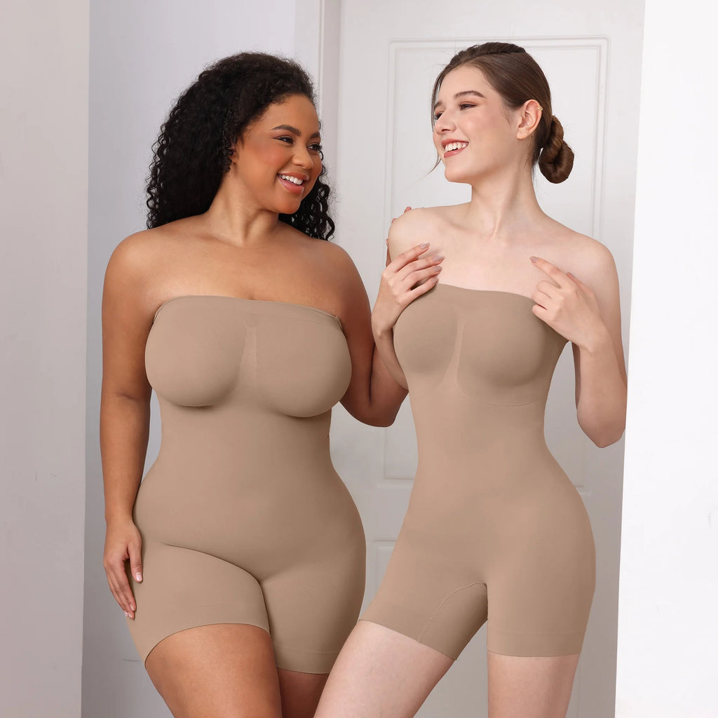 Bodysuit Gainant Sans Coutures Sans Bretelles  - Tube Top Sculptant Invisible