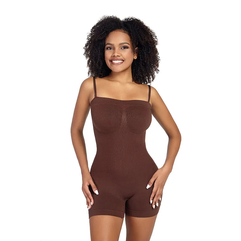 Body sculptant bustier sans bretelles pour femme – gainant ventre plat, string, coupe moulante