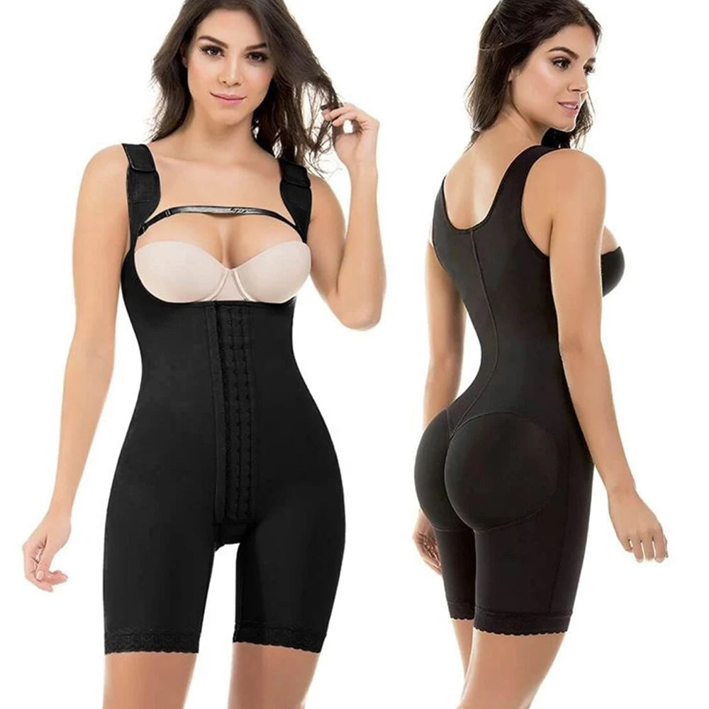Bodysuit gainant post-partum grande taille à compression forte