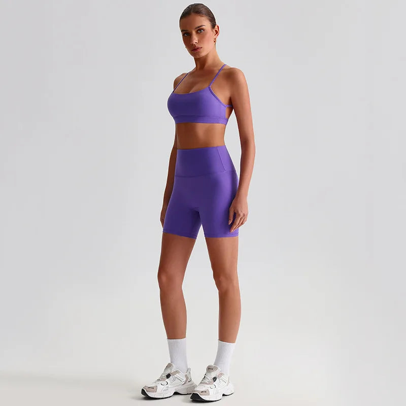 Ensemble de sport femme 2 pièces, coupe ajustée, respirant et séchage rapide