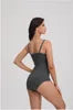 Body gainant sans coutures à effet sculptant, contrôle du ventre, sous-poitrine, tanga triangle