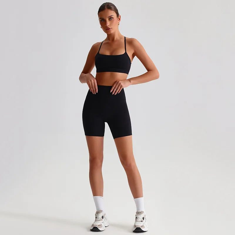 Ensemble de sport femme 2 pièces, coupe ajustée, respirant et séchage rapide