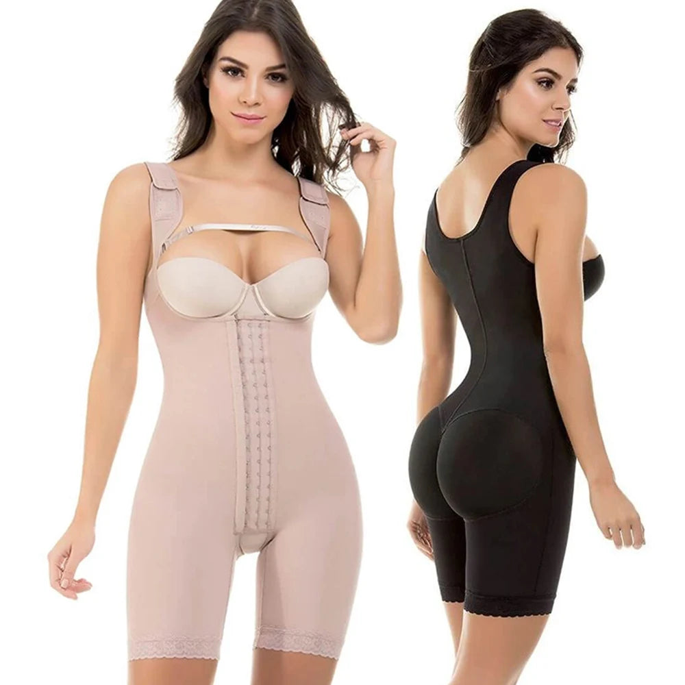 Bodysuit gainant post-partum grande taille à compression forte