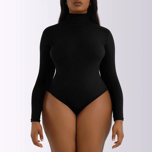 Body Shaper Sans Coutures Éco-Respectueux – Longue Manche & Haut Bouté pour Femmes – Sport & Quotidien