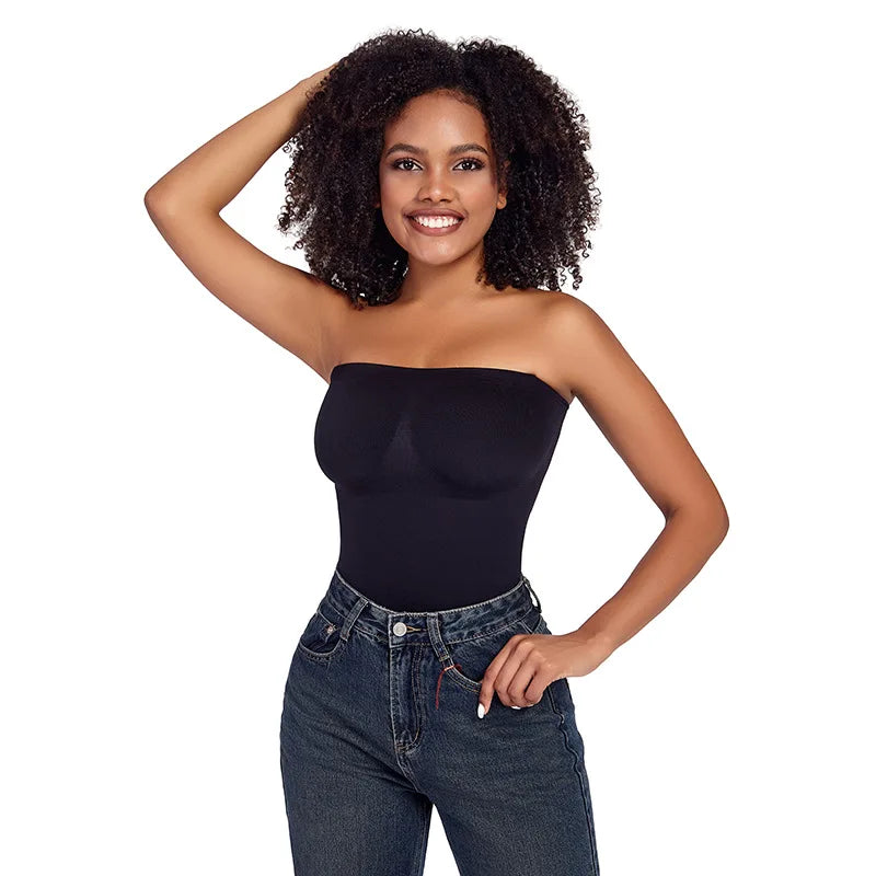 Body sculptant bustier sans bretelles pour femme – gainant ventre plat, string, coupe moulante