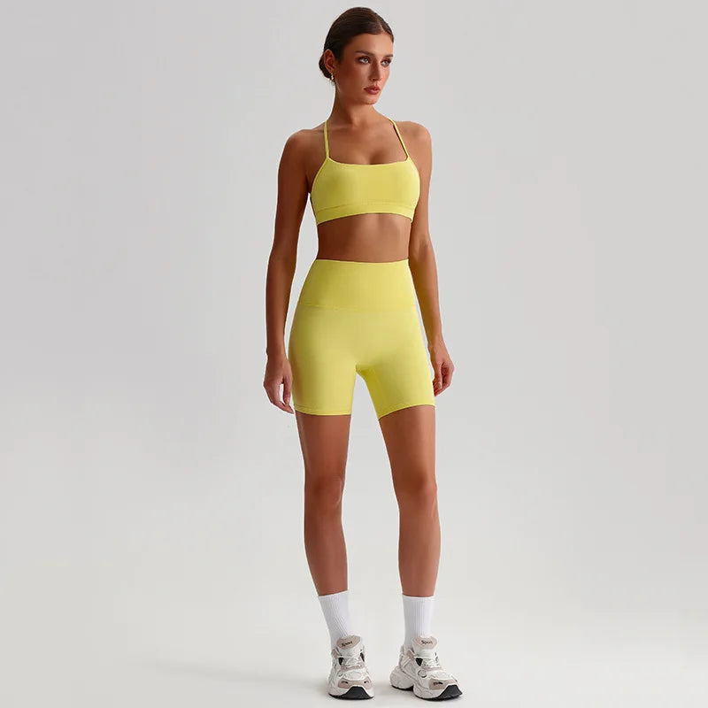 Ensemble de sport femme 2 pièces, coupe ajustée, respirant et séchage rapide