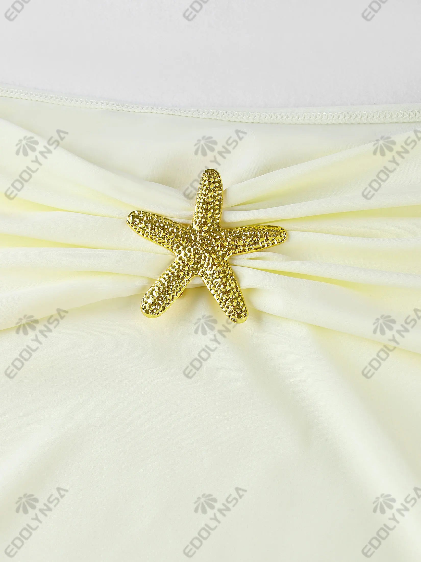 Ensemble de bain 3 pièces bandeau avec jupe, motif étoile de mer