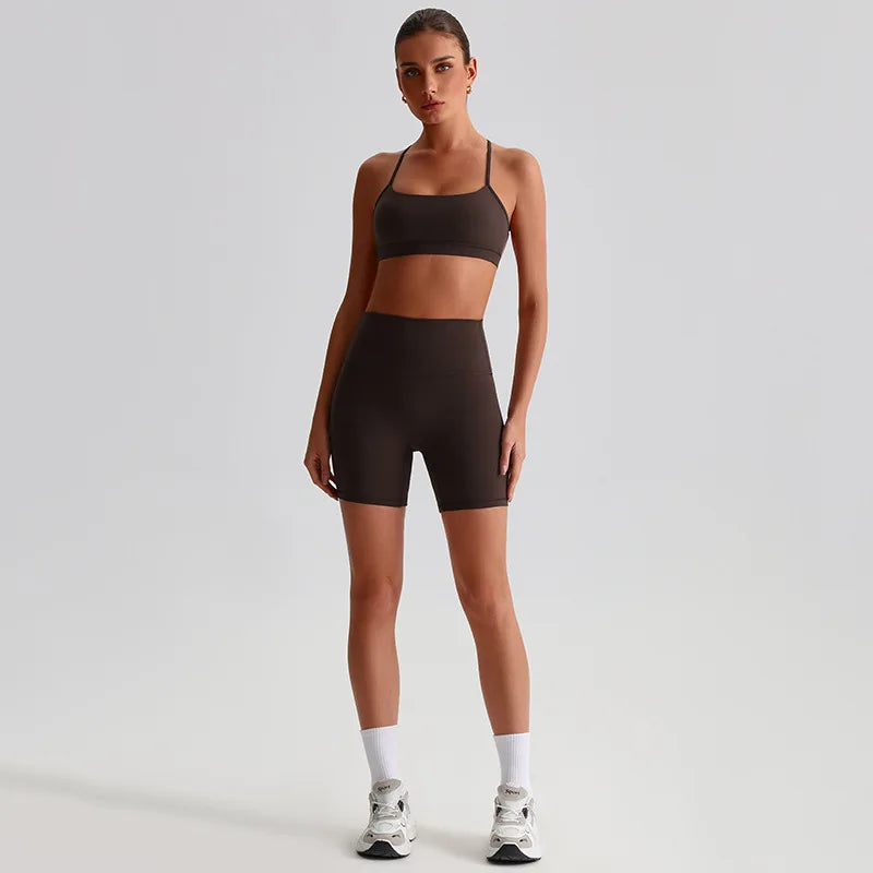 Ensemble de sport femme 2 pièces, coupe ajustée, respirant et séchage rapide