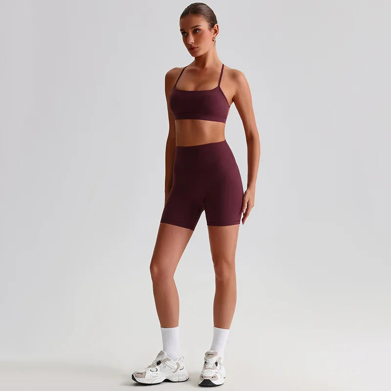 Ensemble de sport femme 2 pièces, coupe ajustée, respirant et séchage rapide