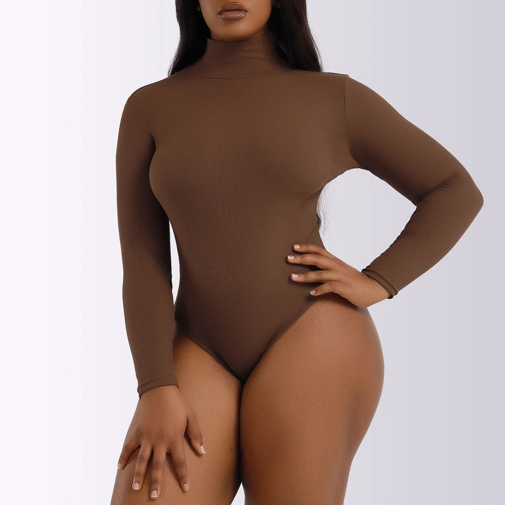 Body Shaper Sans Coutures Éco-Respectueux – Longue Manche & Haut Bouté pour Femmes – Sport & Quotidien