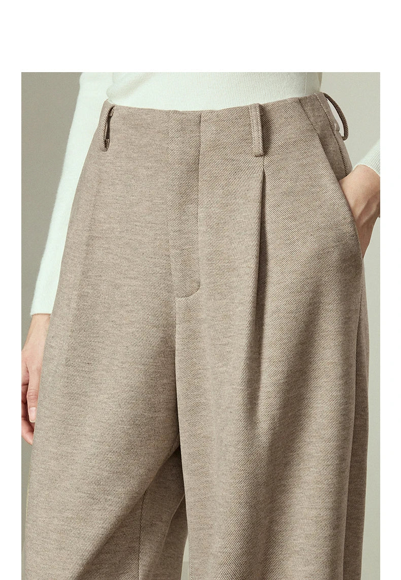 Pantalon Femme “Banana” Retro – Couleur Avoine, Pleine Longueur