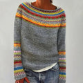 Pulls en maille vintage motif patchwork, coupe loose