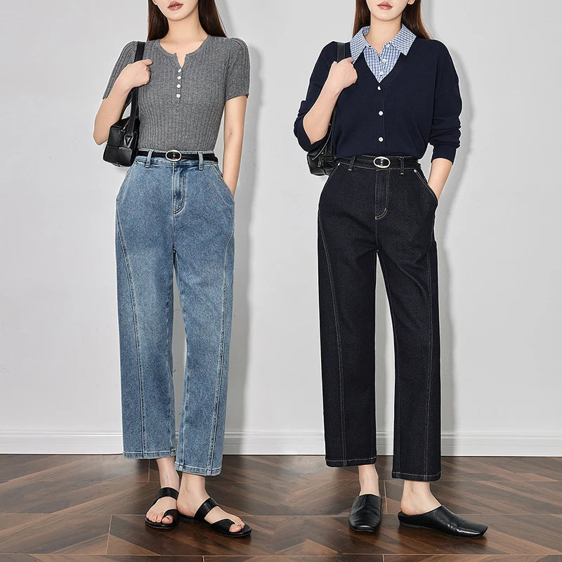 Jean long femme coupe casual