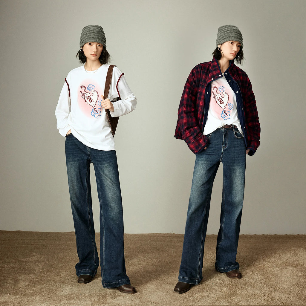 Damen-Hoodie – Verspielte Stickereien, hochdichte Baumwolle, Komfort und moderner Stil