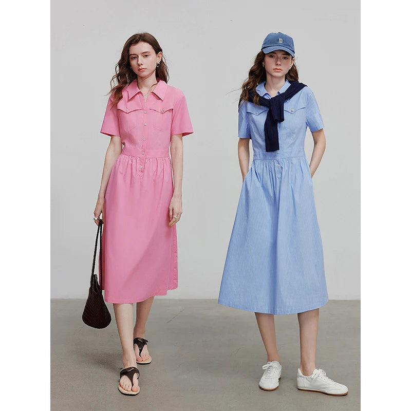 Robe femme élégante d’été coupe fluide chic et raffinée