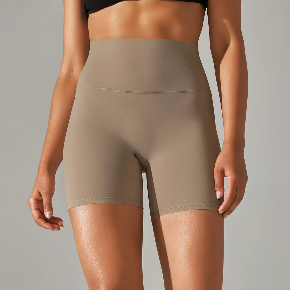 Women's High-Waisted Seamless Breathable Yoga Shorts