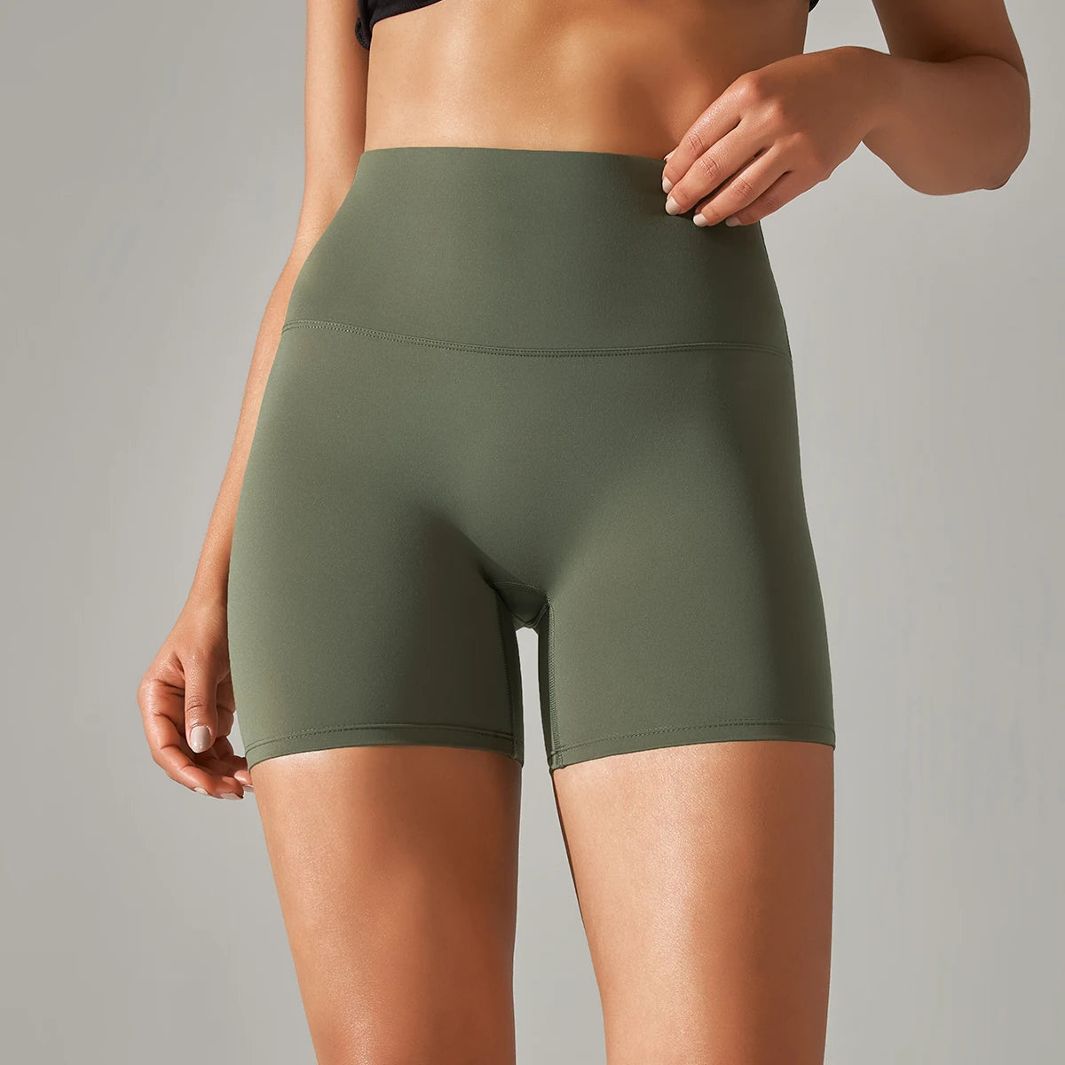 Women's High-Waisted Seamless Breathable Yoga Shorts