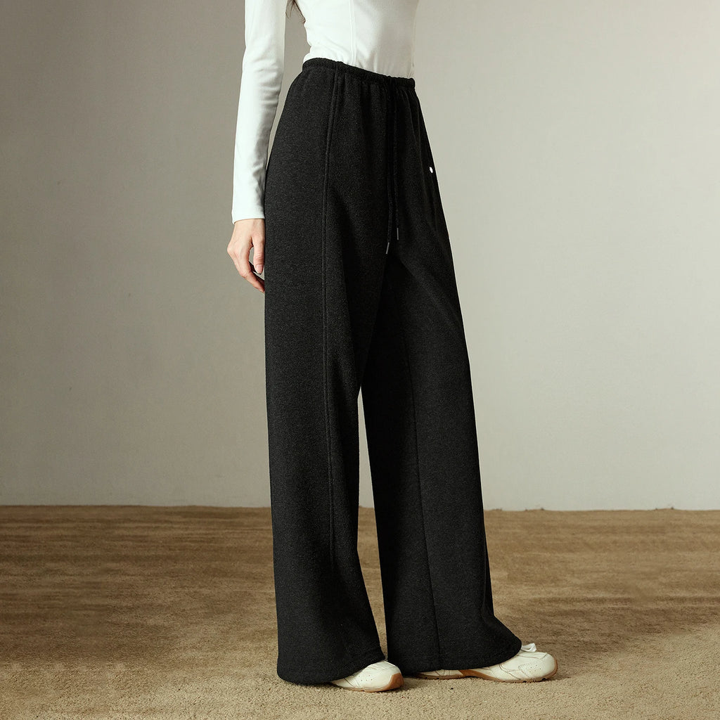 Pantalon Femme – Coupe Large, Design Patchwork Fendu, Confort et Style Décontracté