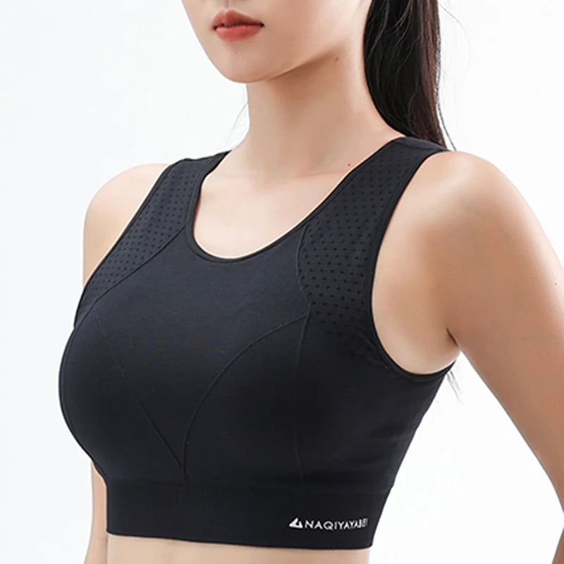 Brassière de Sport pour Femme Maintien Anti-Relâchement, Rembourrage Amovible, Absorbante et Respirante