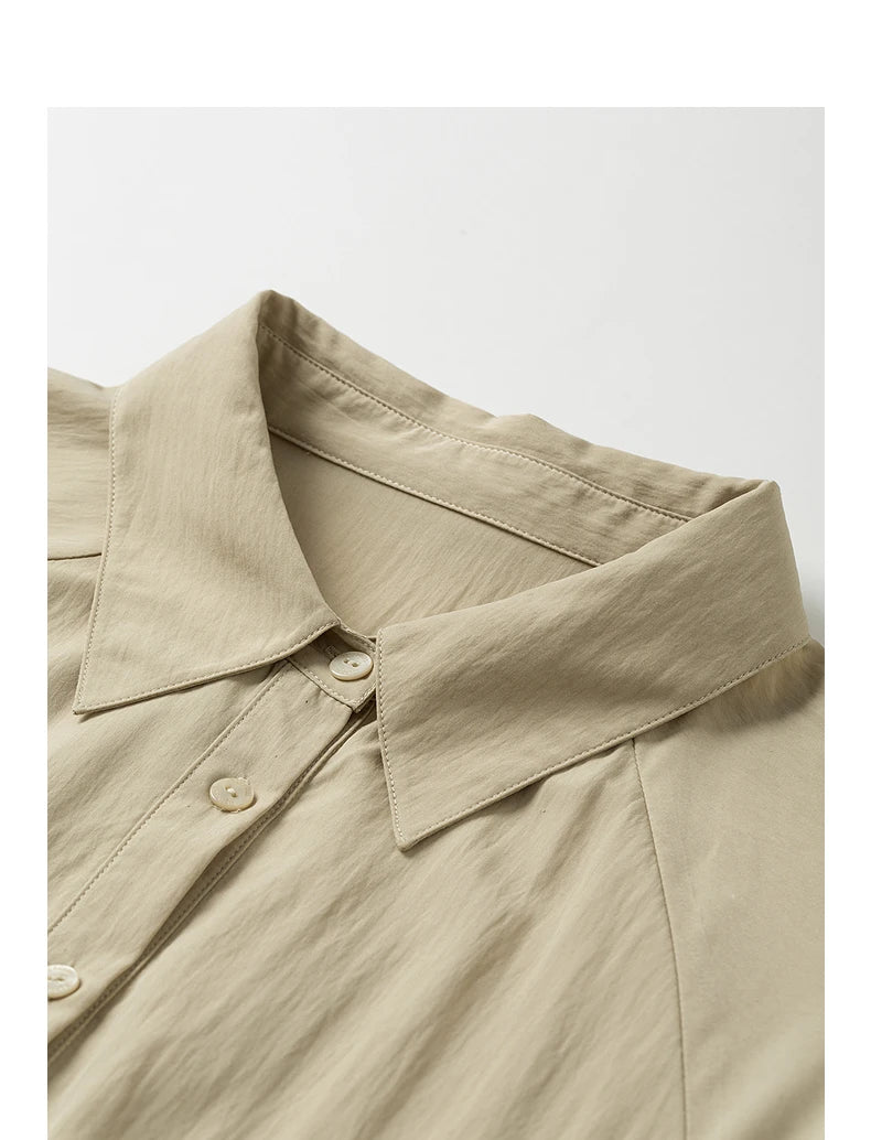 Robe femme mi‑mollet été style office A-Line manches courtes raglan