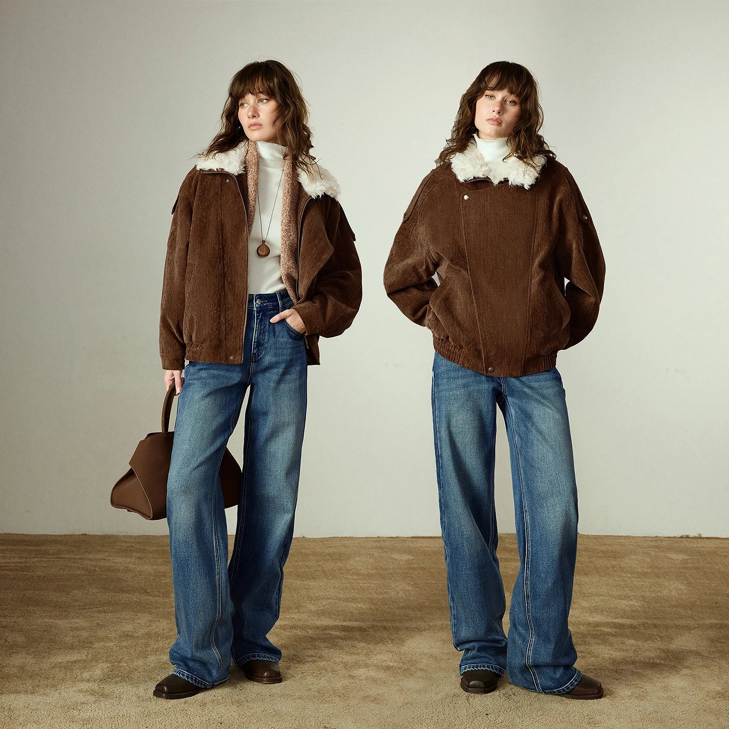 Veste Matelassée Femme – Style Nomade Rétro, Col Plush en Chenille, Chaleur Douce et Élégante