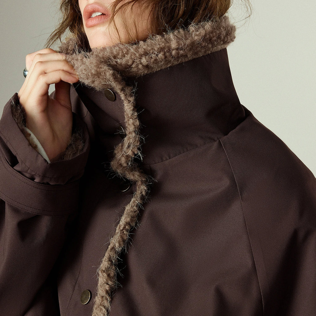 Manteau Femme – Tissu Oxford, 3-en-1 Protection, Doublure Plush, Style Confort et Chaleur