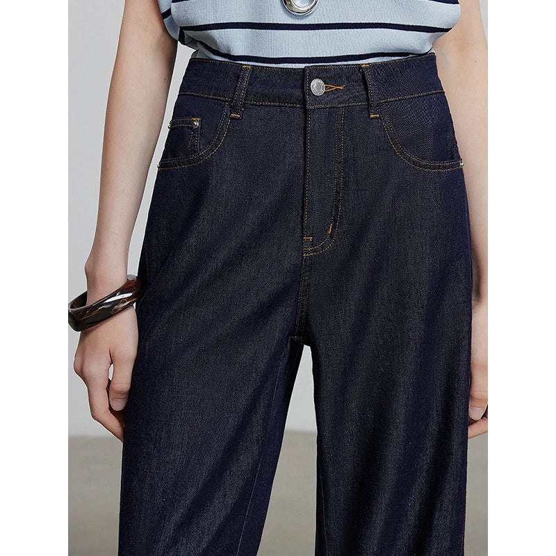 Jean long femme coupe casual