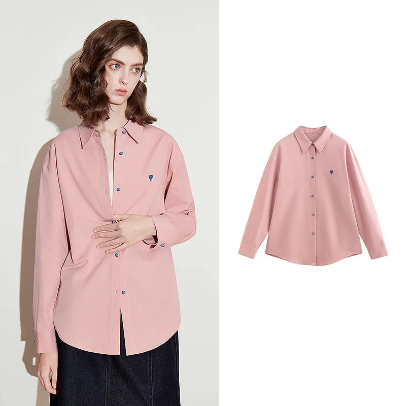 Plain cotton women's shirt