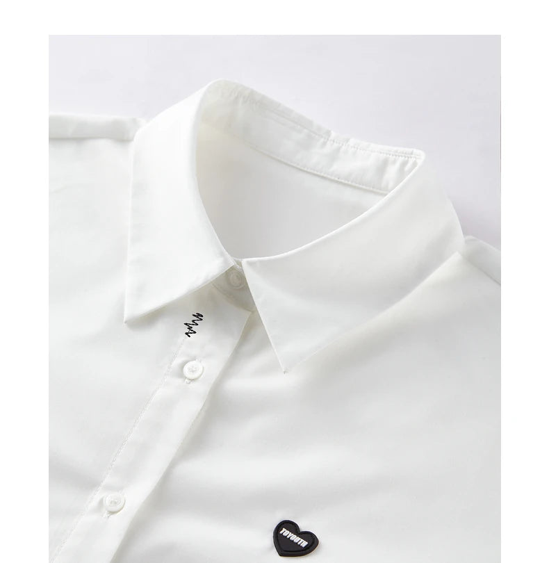 Chemise femme manches longues col chemise style casual office