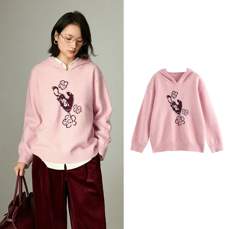 Sweat à Capuche Femme – Maille Épaisse, Confortable et Doux, Look Moderne