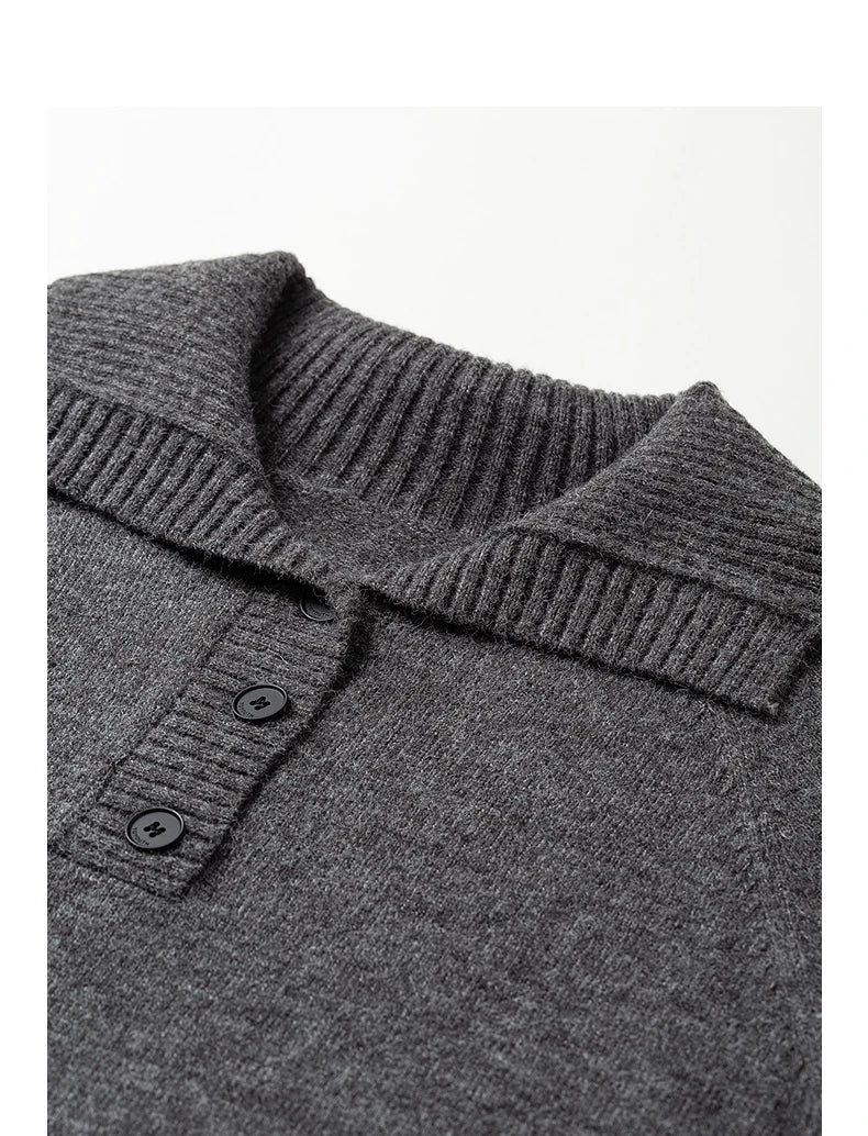 Robe Pull Femme – Maille Douce, Coupe Loose et Mi-longue, Style Athleisure Rétro