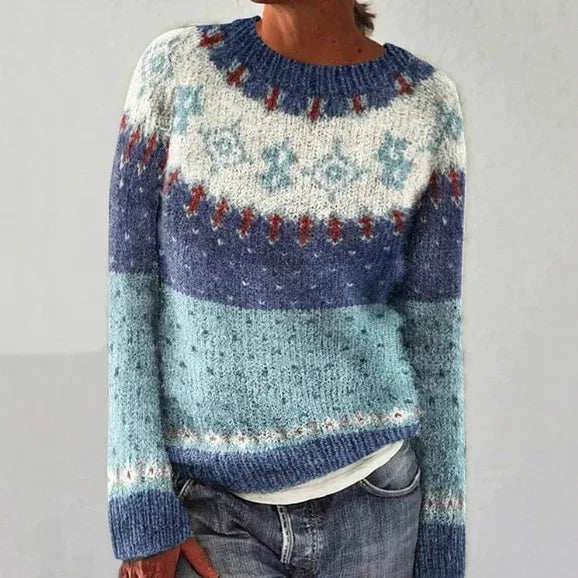 Pulls en maille vintage motif patchwork, coupe loose