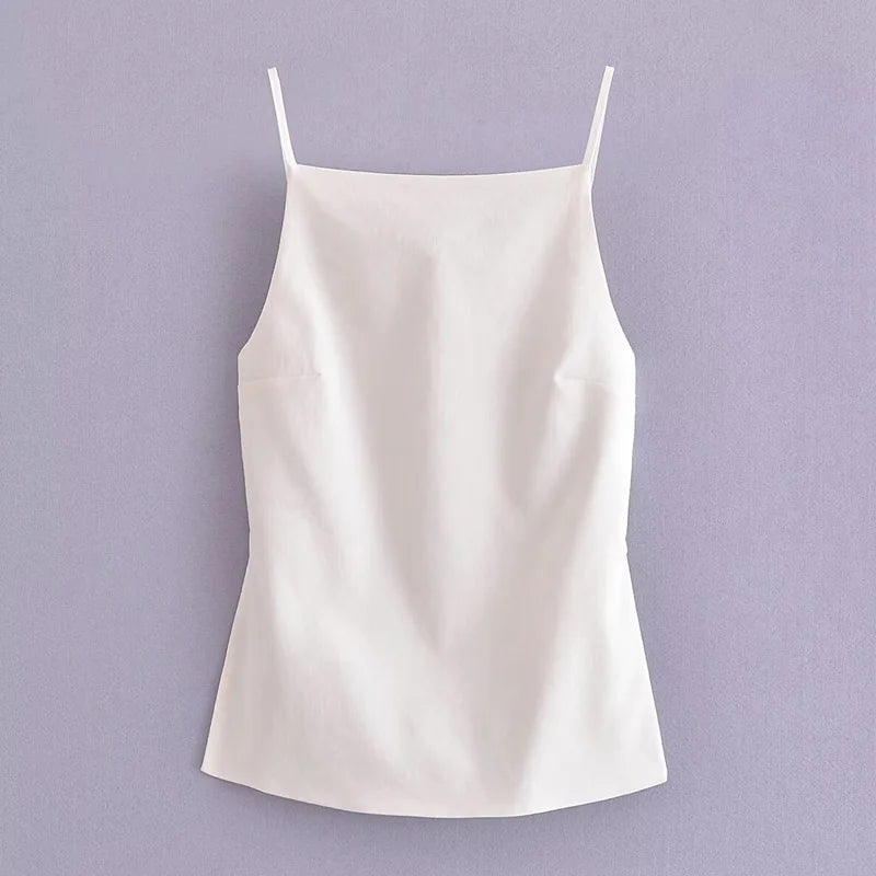 Neckholder-Camisole mit Schnürung im Rücken