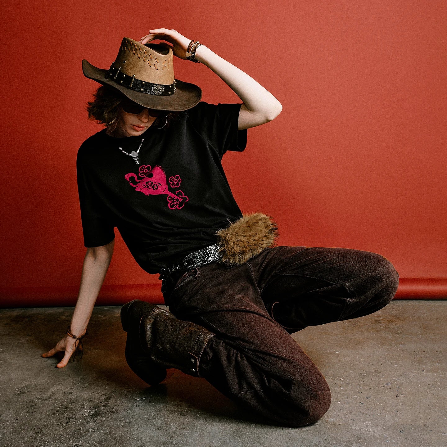 T-shirt Femme Coton Épais Haut de Gamme – Motif Cheval Élégant