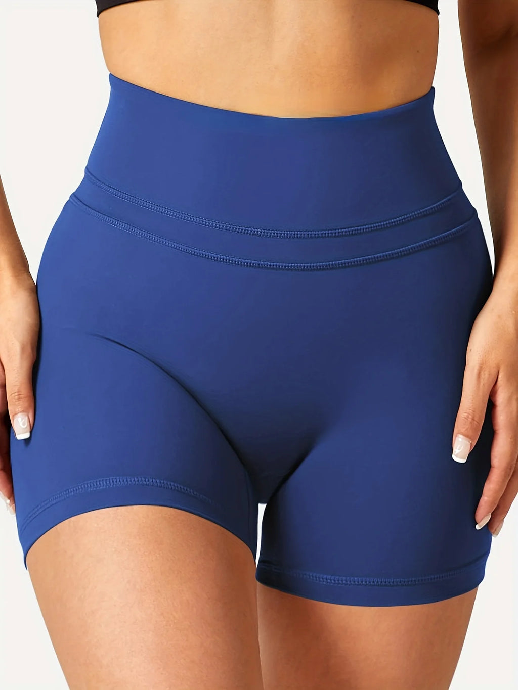 High-waisted sports shorts