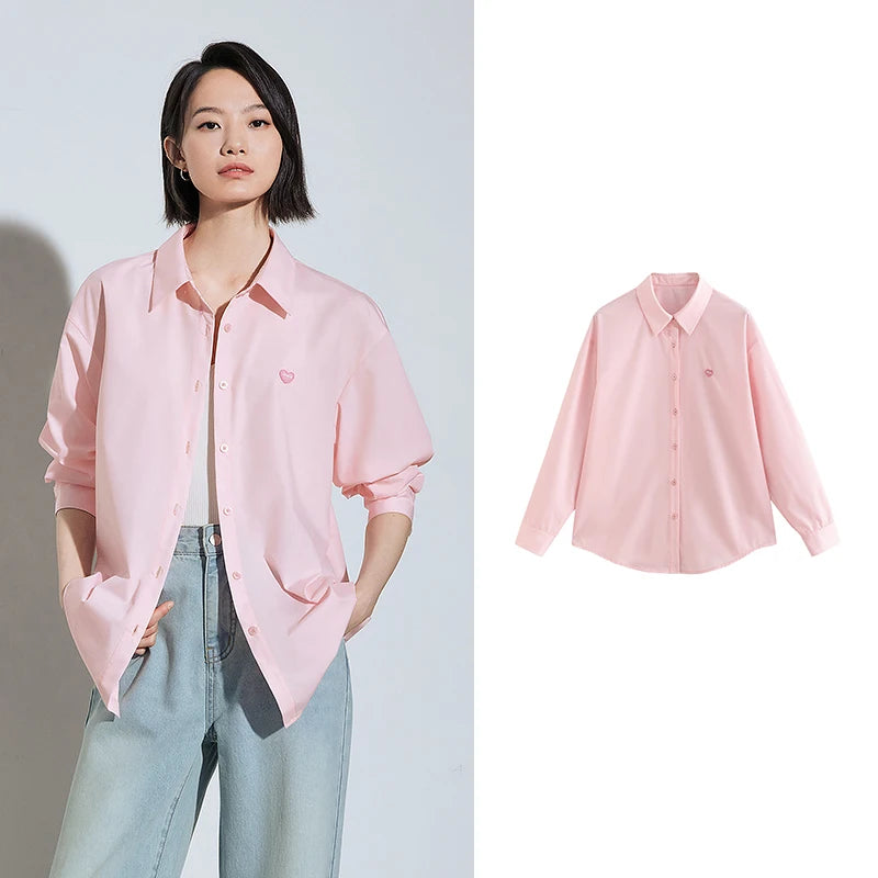 Chemise femme manches longues col chemise style casual office