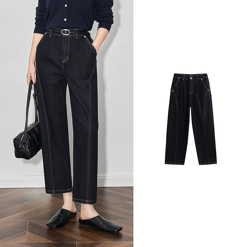 Jean long femme coupe casual