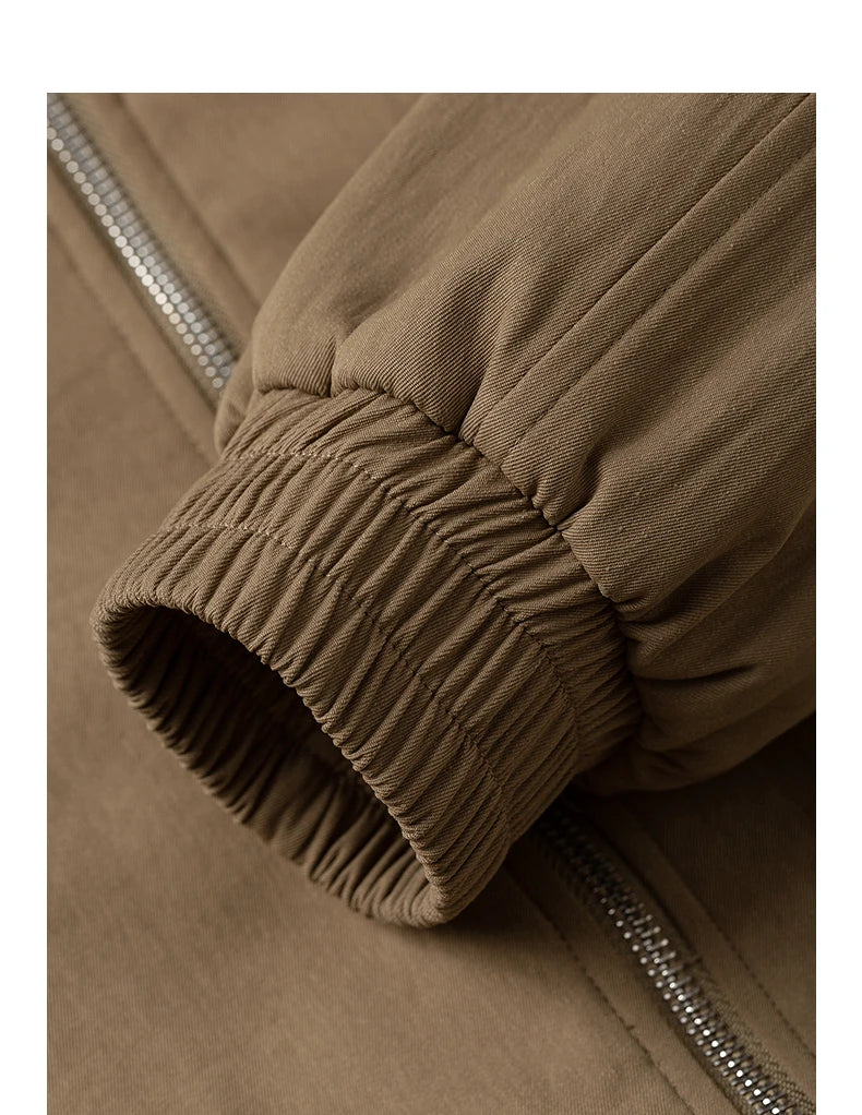 Veste Femme – Style Barn, Manteau en Coton Doublé, Capuche en Plush, Patchwork