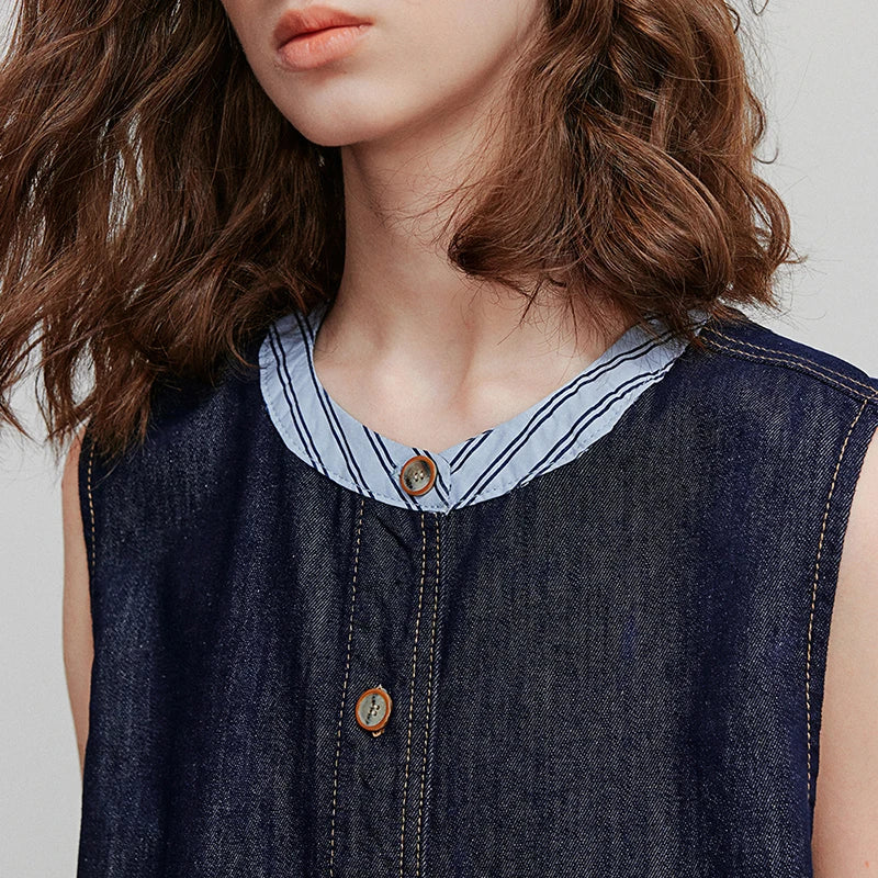 Women's short-sleeved summer dress, casual chic vacation style