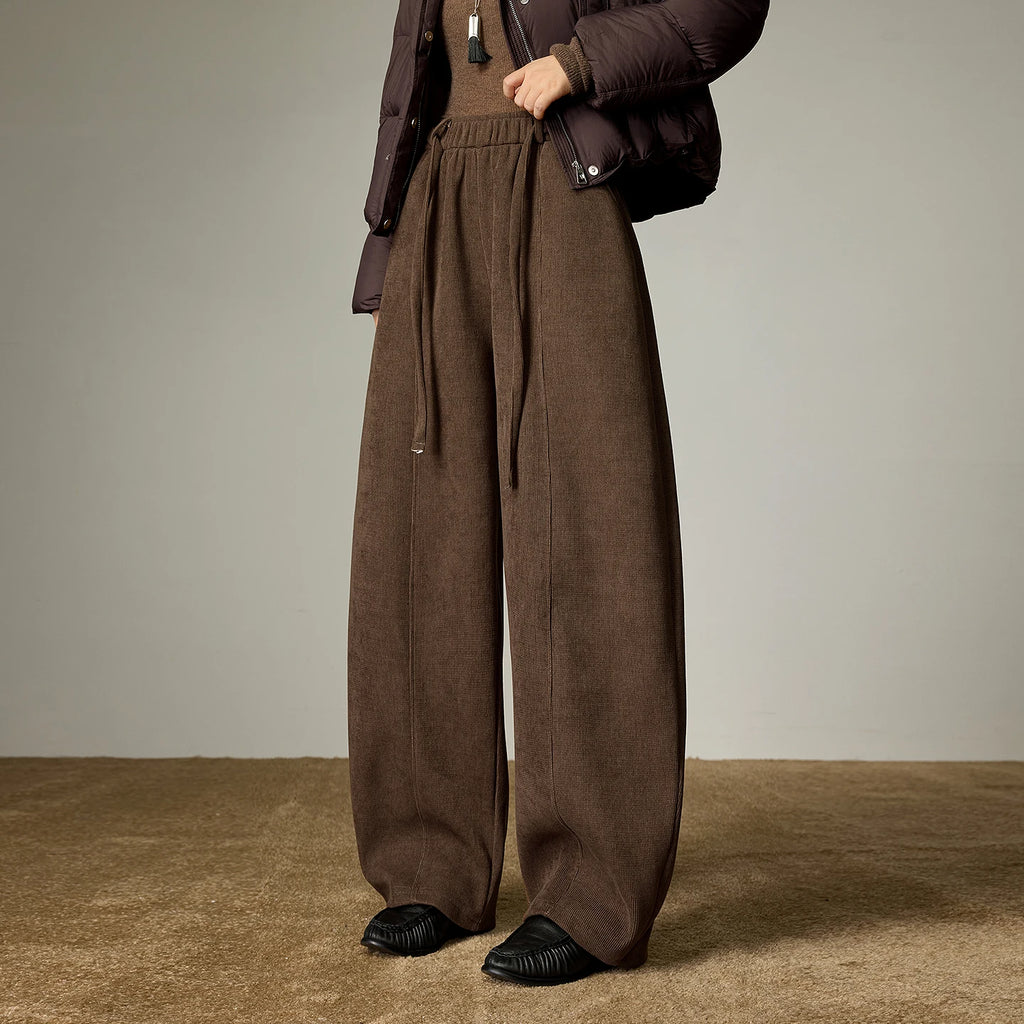 Pantalon Femme Oversize – Taille Élastique, Coupe Banana Fendue, Style Relax & Confort Absolu