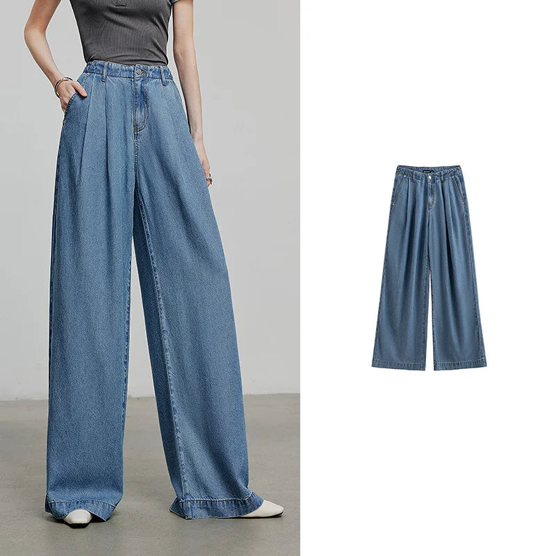 Jean long femme coupe droite