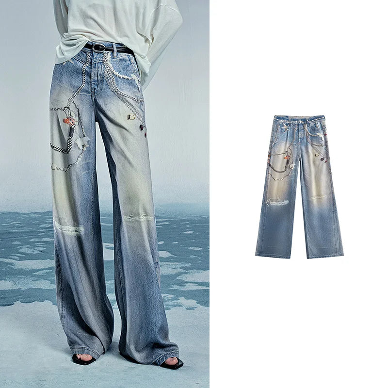 Jean long femme coupe droite