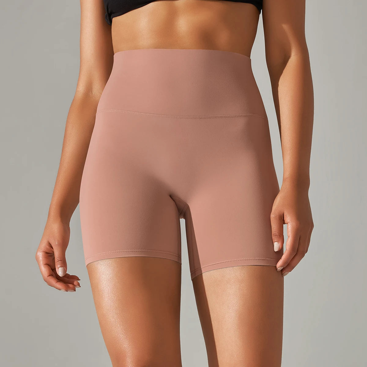 Women's High-Waisted Seamless Breathable Yoga Shorts