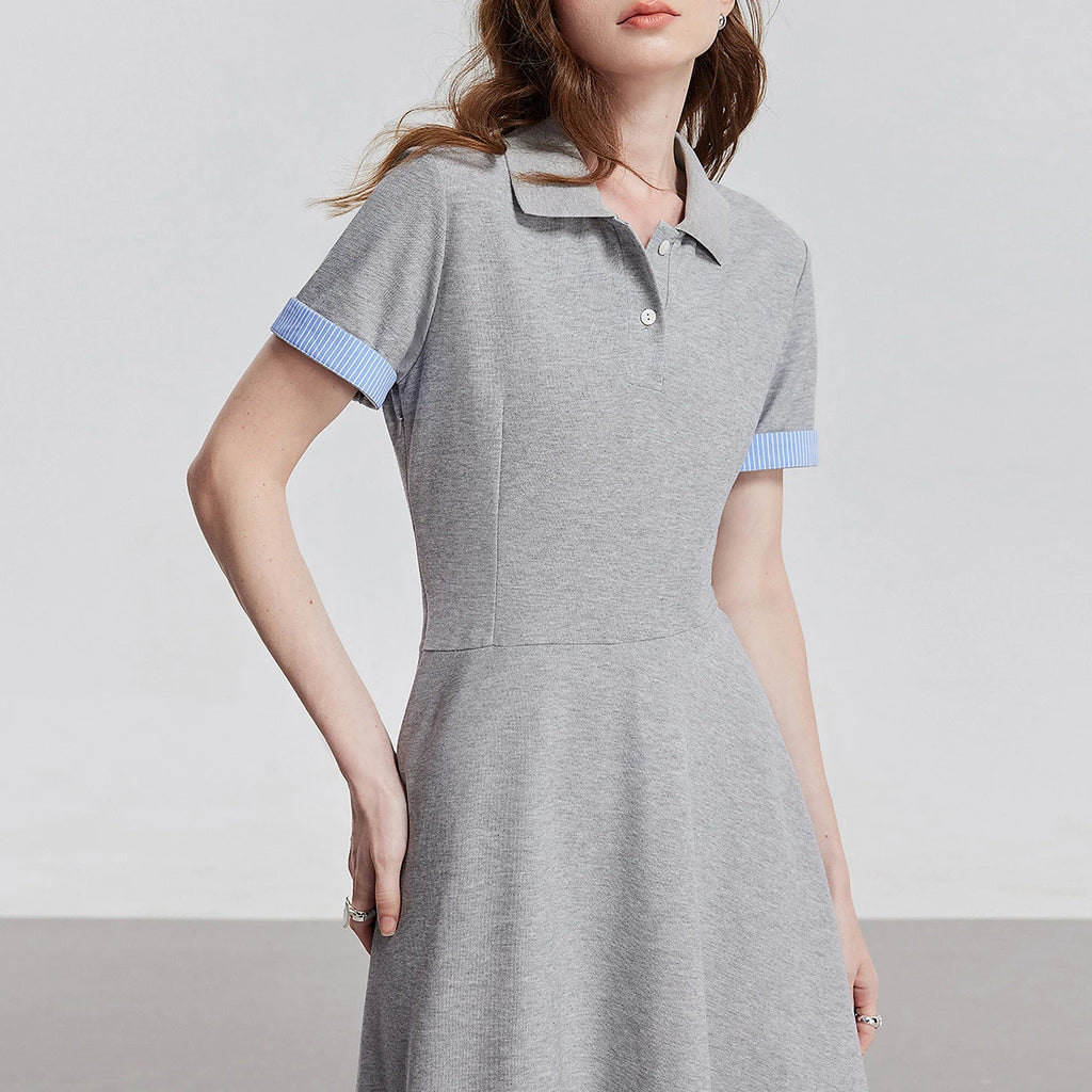 Women's short-sleeved polo-style dress