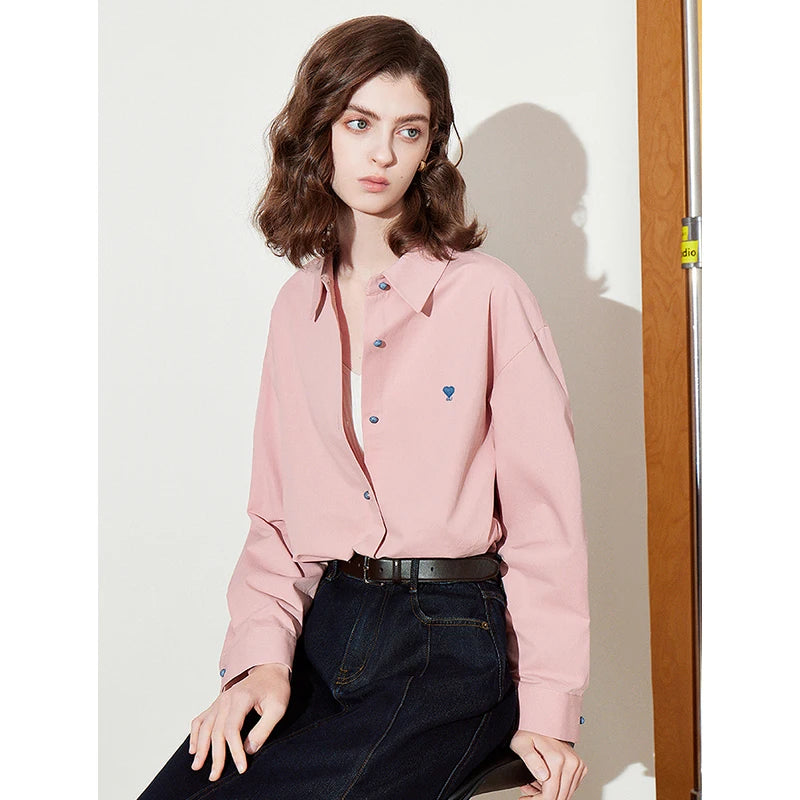 Plain cotton women's shirt